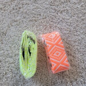 Neon Yellow and Orange Patterned Straps